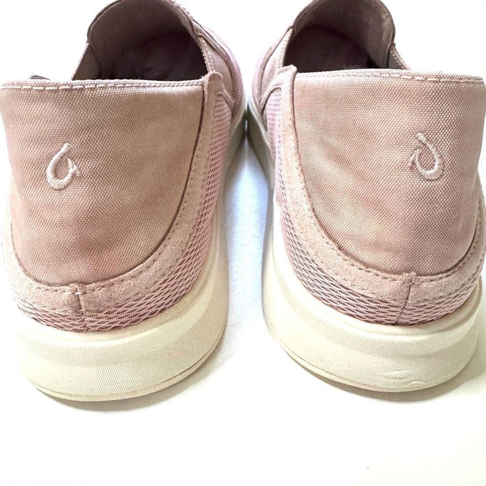 Olukai Women's Ki'ihele 'Ili‎ Leather Slip On Sneakers Shoes Pink Size 9.5 - Picture 4 of 10
